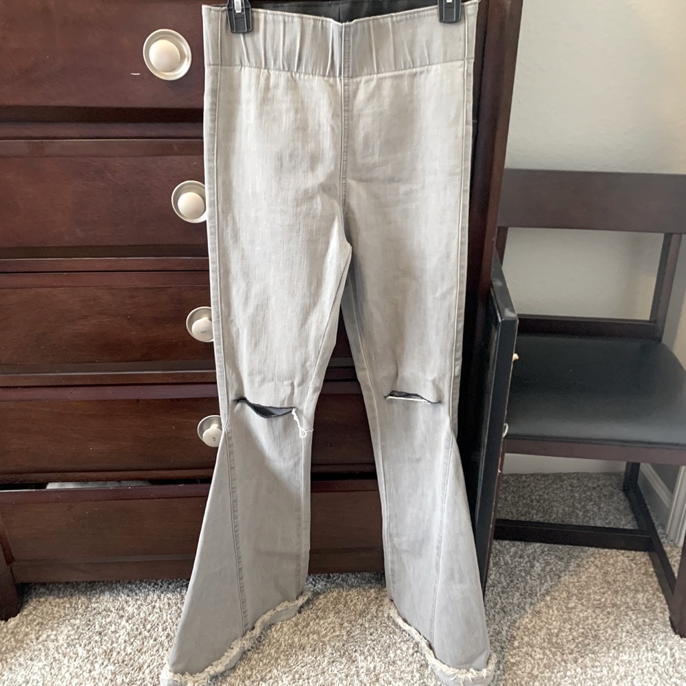 Show Me Your MuMu gray Denim flares